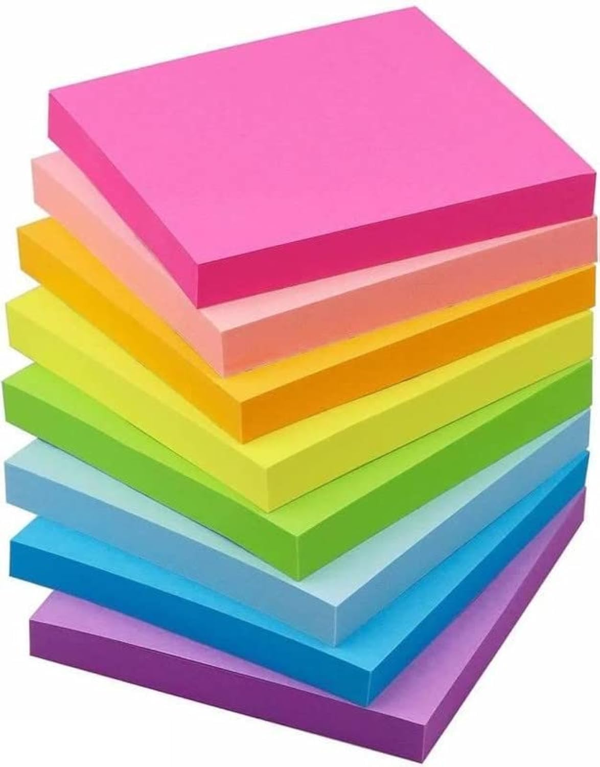 OFIXO Self Sticky Notes - Pack of 5 Neon Colors, 400 Sheets, 3 X 3-Inches (80 Sheets per Color)