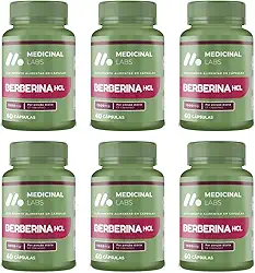 KIT 6 BERBERINA HCL 1500MG 60 CAPS MEDICINAL LABS