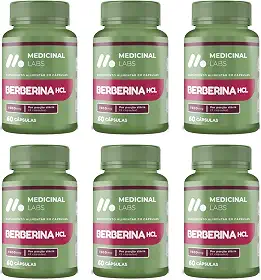 KIT 6 BERBERINA HCL 1500MG 60 CAPS MEDICINAL LABS