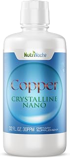 NutriNoche Liquid Colloidal Copper Supplement | 99.99% Ultra Pure Crystalline Nano Copper Particles | 30 ppm
