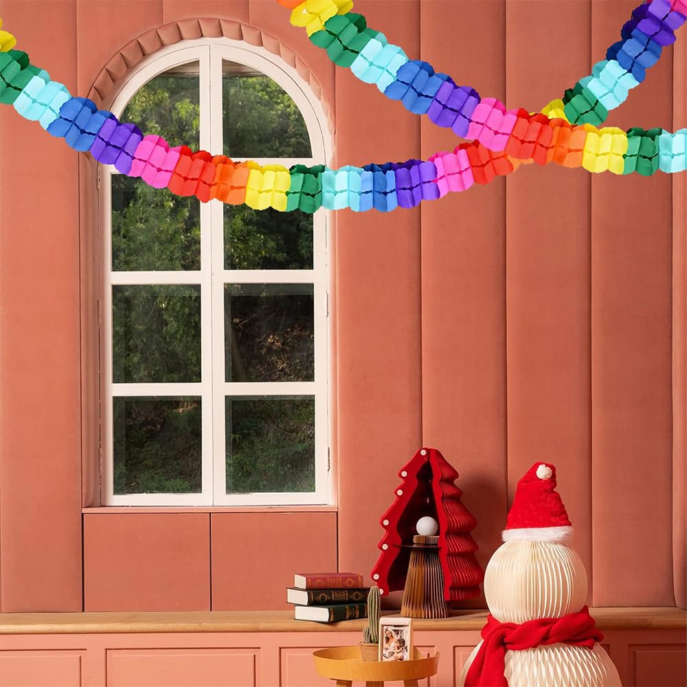 Guirlande Bannière Arc-en-Ciel - 6x3m | Papier Trèfle | Décoration Fête Anniversaire Mariage