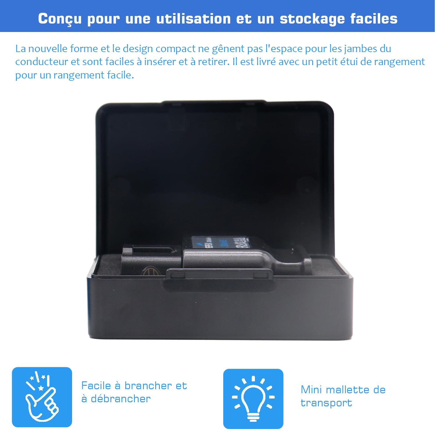 Veepeak OBDCheck BLE Scanner OBD-II Bluetooth – Lecteur de Codes Moteur & Outil de Diagnostic pour iOS et Android