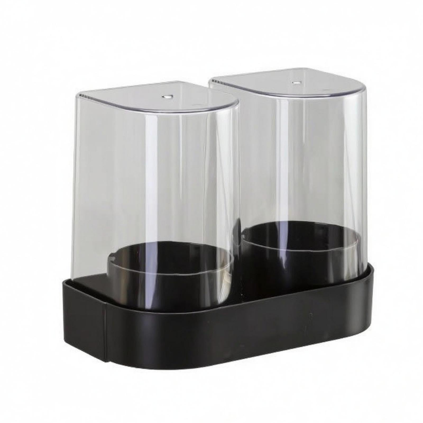 paper cup dispenser double tube nested cup dispenser covered top black double wall-mounted