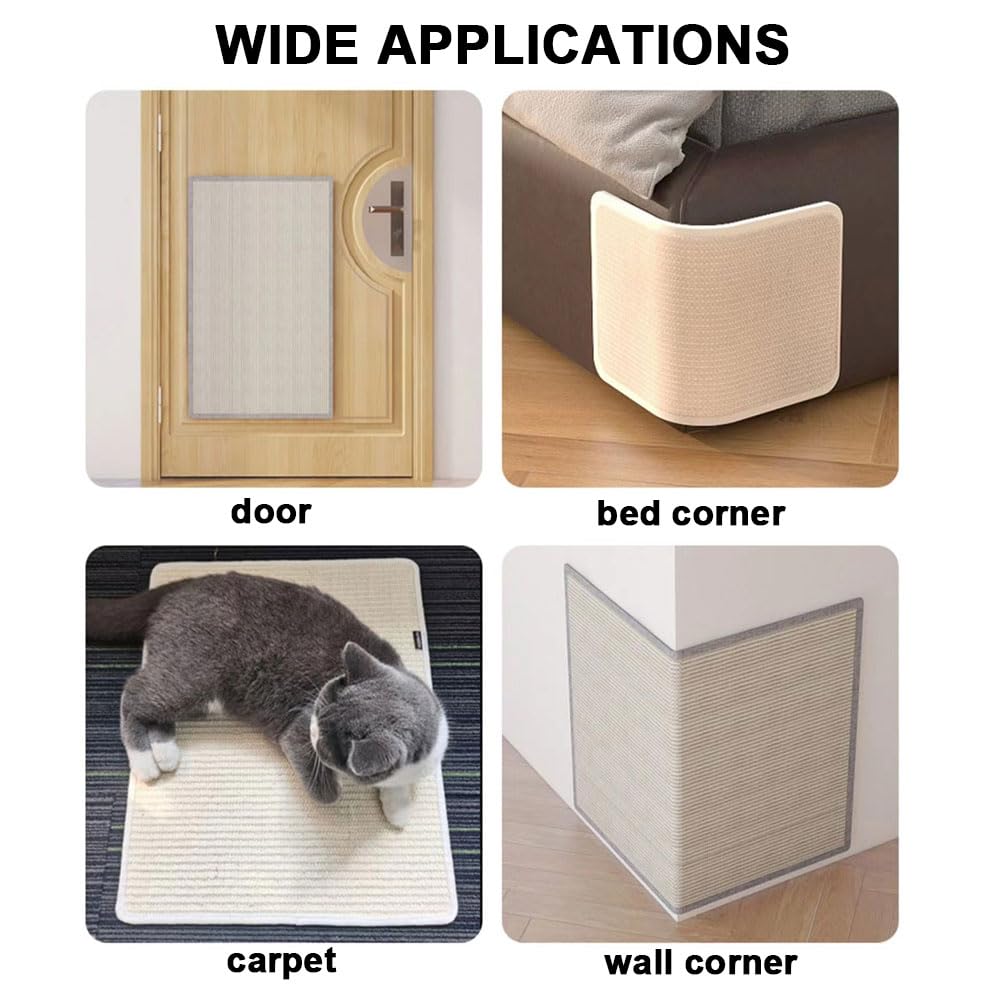 Protectores de arañazos para muebles de gatos, almohadillas autoadhesivas para sofá, cama y alfombra