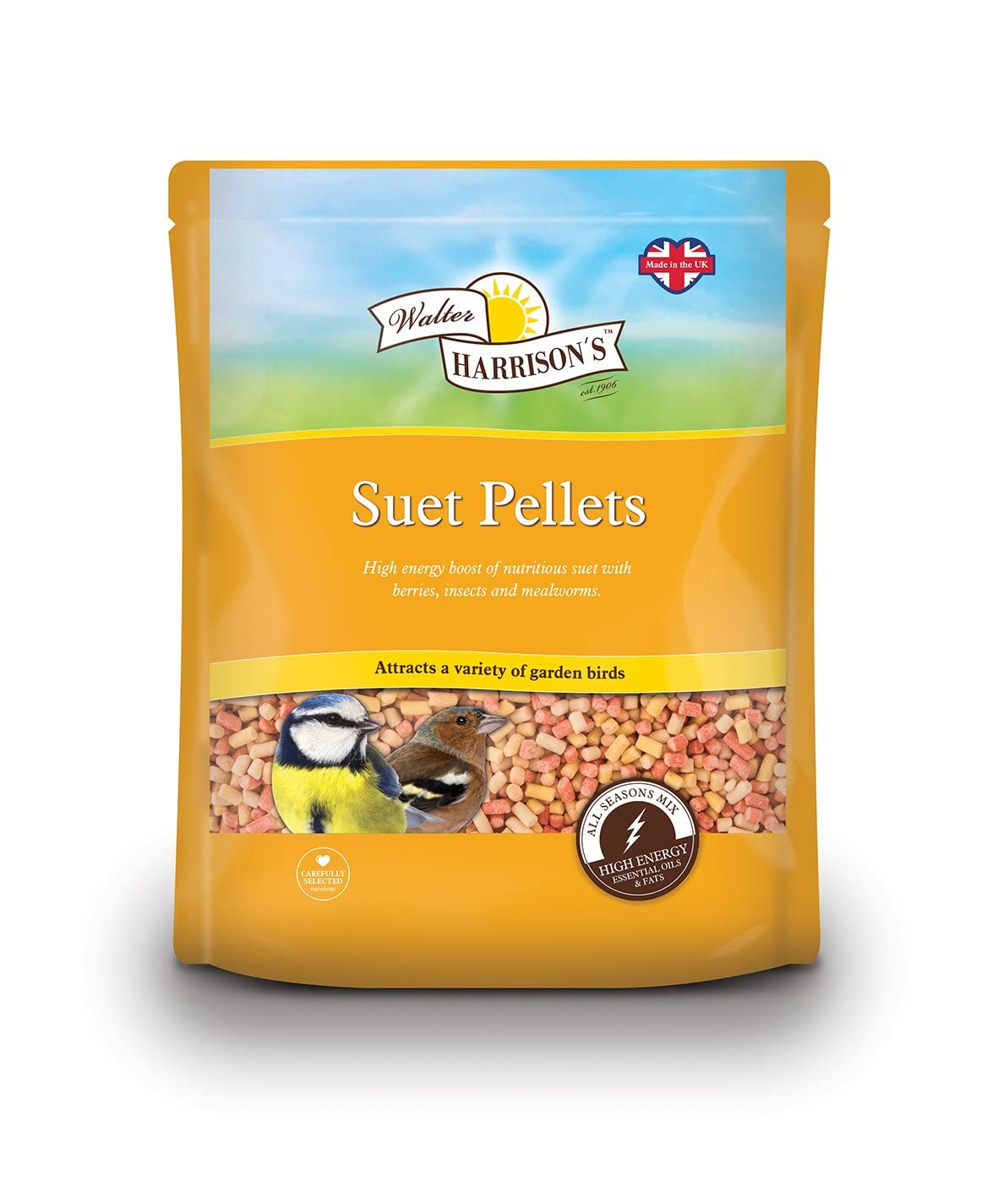 Walter Harrison's Suet Pellets For Garden Birds, Variety Pouch, 4 kg