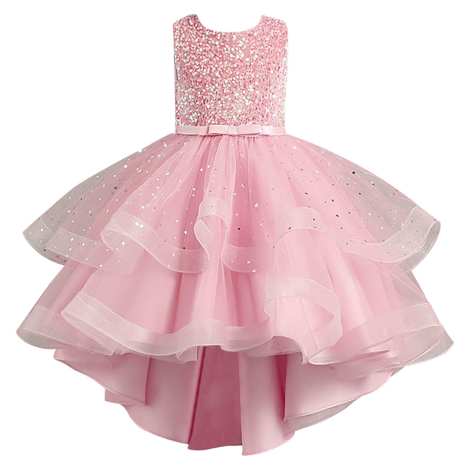Generisch Vestito da cerimonia nuziale da bambina elegante pizzo battesimo abito da festa