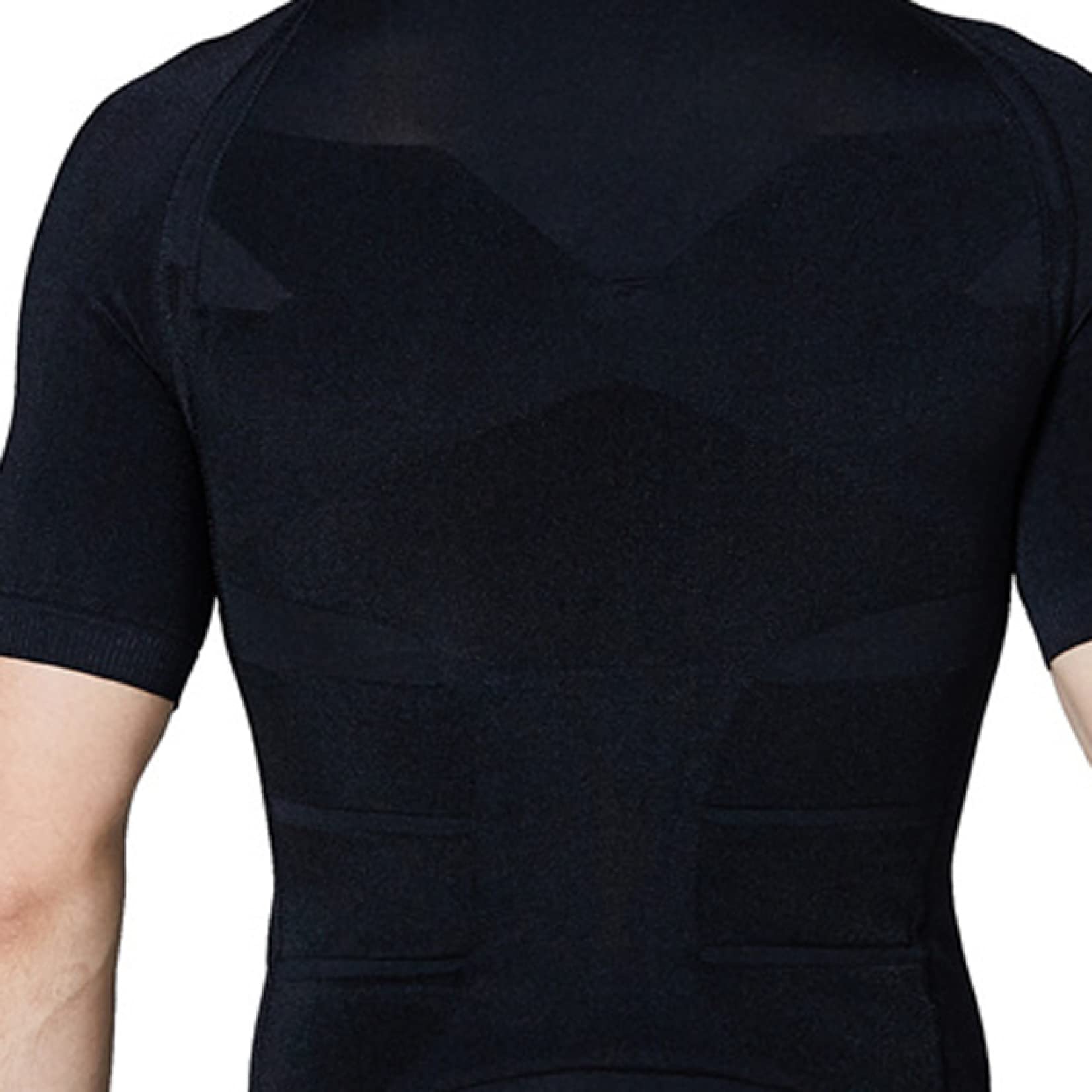 Coole Shapewear-Tanktops für Herren, kurzärmliges, schlankmachendes Kompressionsshirt, Body Shaper t-Shirt – fitnessstudio