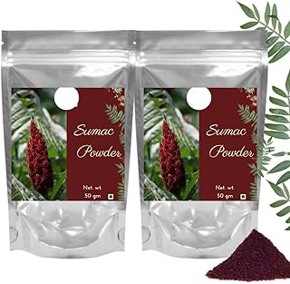 3.52oz Sumac Powder 50 gm -Pack of 2 (100 gm) | Middle Eastern Herb