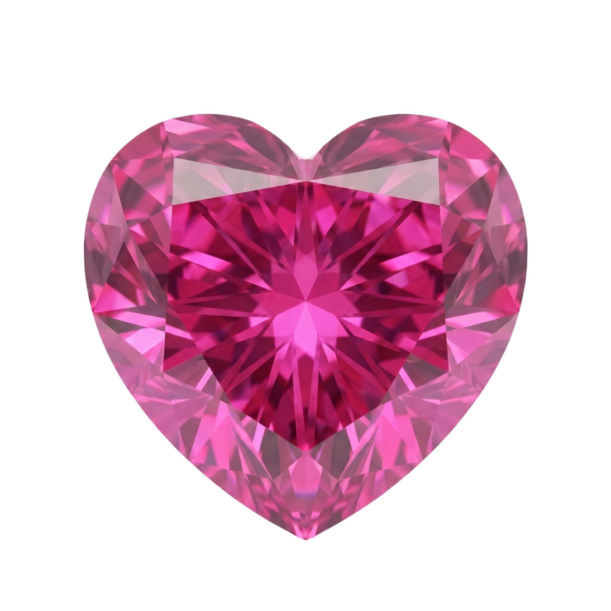 5 mm / 1 ct wyhodowany w laboratorium różowy szafir szlif serce z certyfikatem