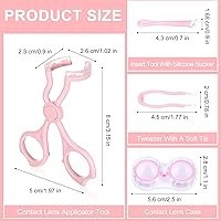 Vista 2 de Herramienta aplicadora de lentes de contacto, aplicador de lentes de contacto, herramienta removedor de contacto para contactos suaves, juego