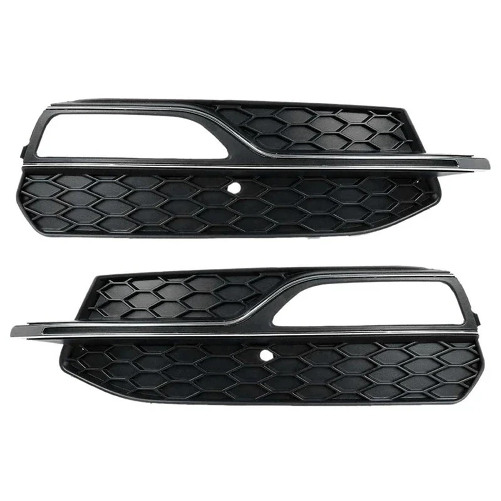 Rejilla de antiniebla delantera de panal cromada para Audi A3 S3 S-Line 2013-2016 5