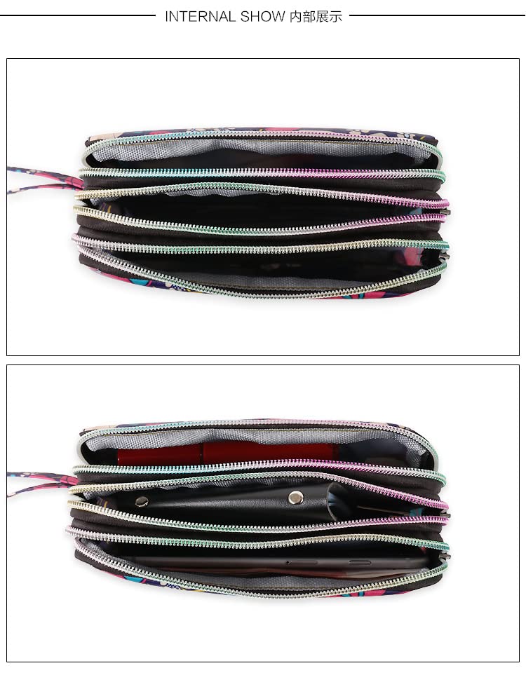 Wristlet Large Wallet for Women Credit Card Holder Designer Zipper Phone Long Wallet Purse Animal Bunny2