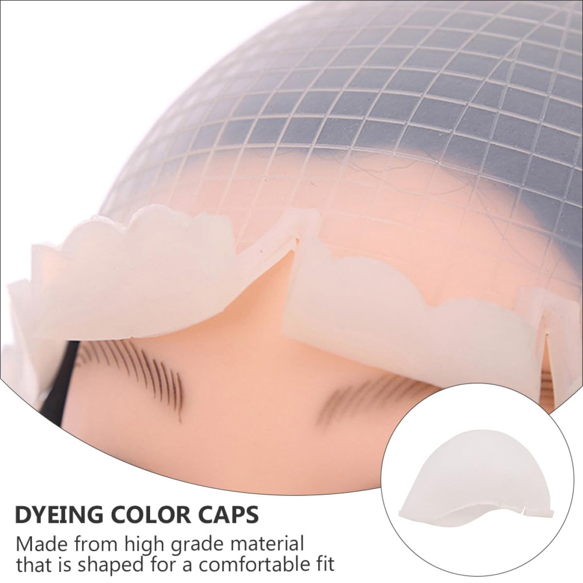BETOOKY Gorro de Silicona para Mechas Profesional 2 Piezas con Aguja para Teñir el Cabello, Herramienta para Reflejos y Teñido, Accesorio Reutilizable para Peluquería y Cuidado del