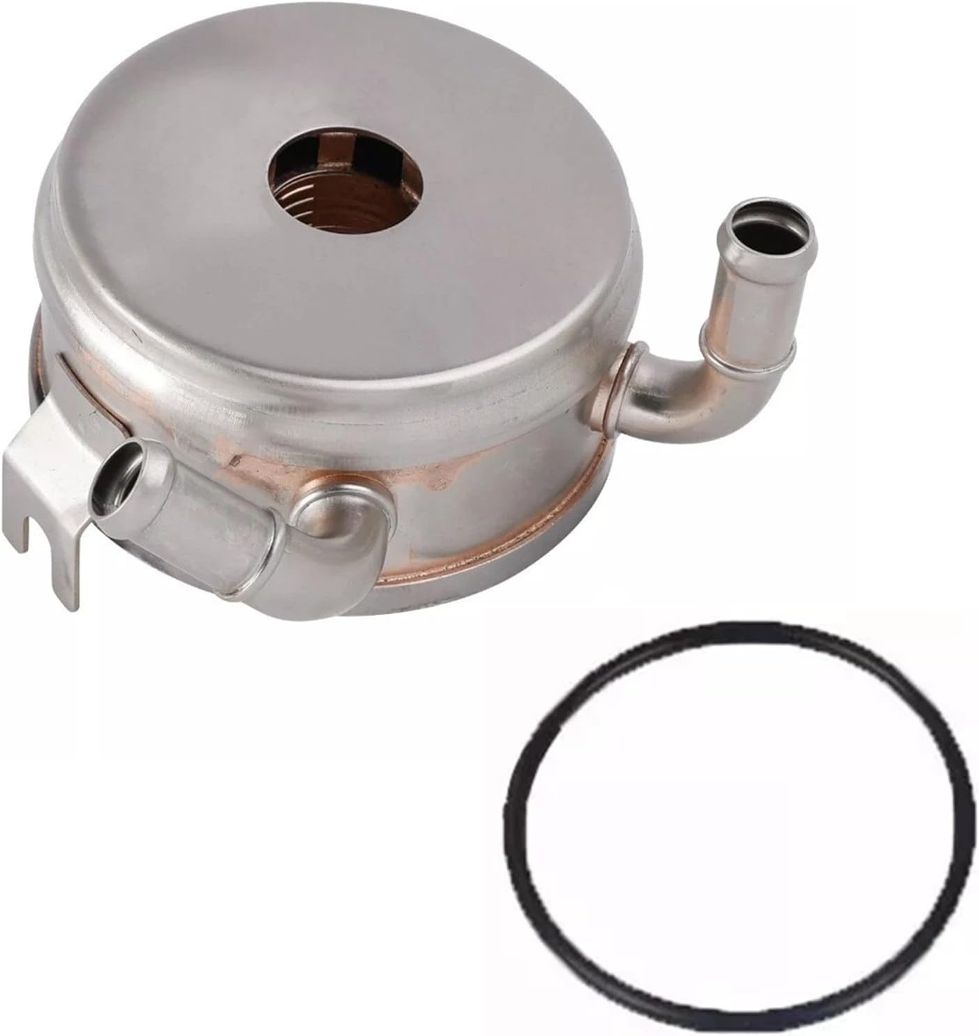 Aluminum Engine Oil Cooler with O-ring Assy Compatible with Toyota Highlander 2007-2019, Toyota Sienna 2003-2020, Lexus RX350 2003-2015 Replace 15710-31020 15710-31021