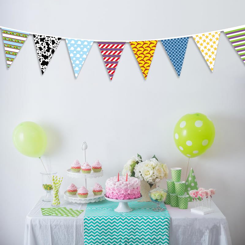 Image of Fabric Pennant Banner for Toy and Story Themed Birthday Party Decorations, Toy Inspired Story Party Decorations and Supplies, Birthday Yard Sign