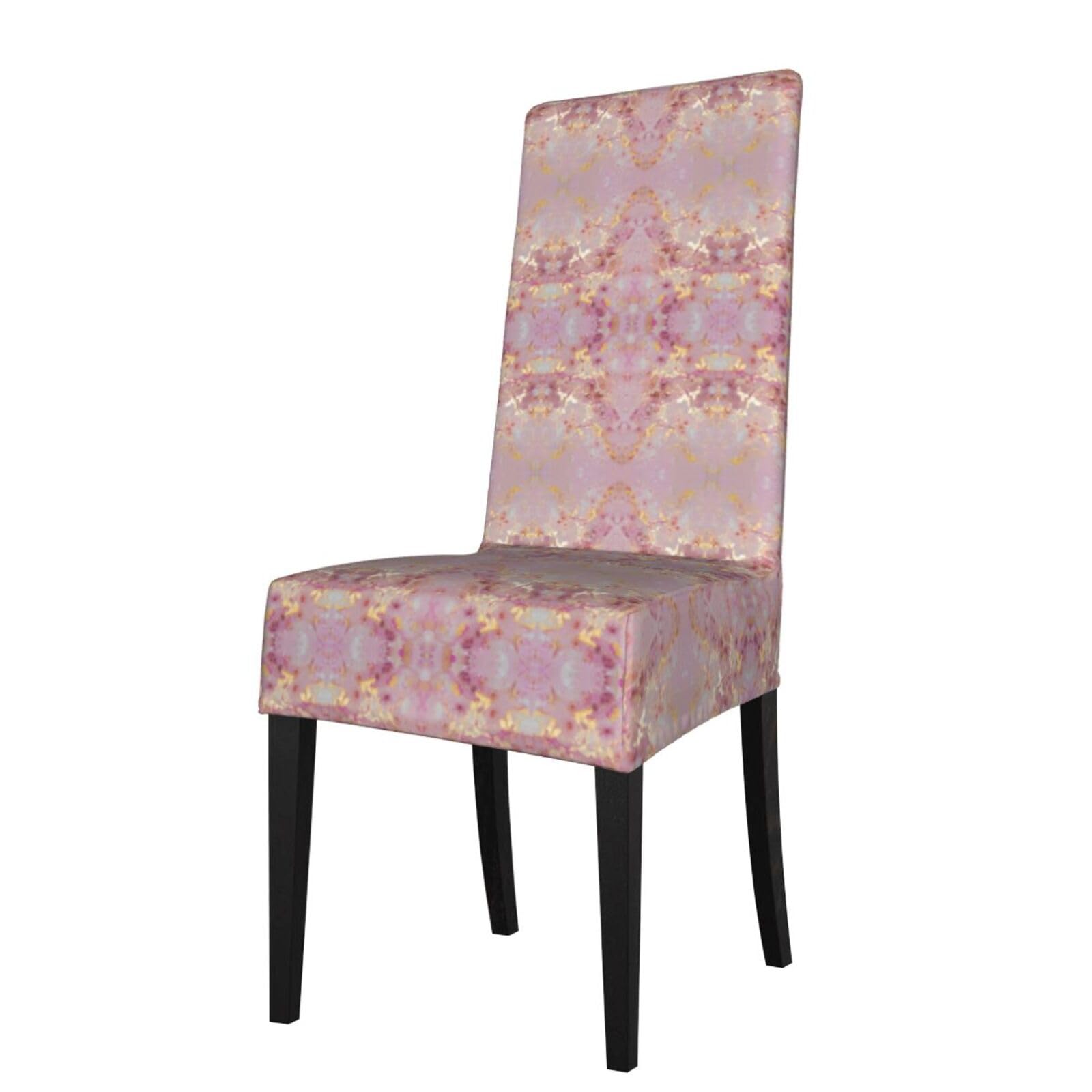 Lkymoh As Picture Pink Marble Texture, Chair Covers Stretch Chair Slipcovers For Dining Room, For Party Pet Protection Universal Fit Soft Polyester