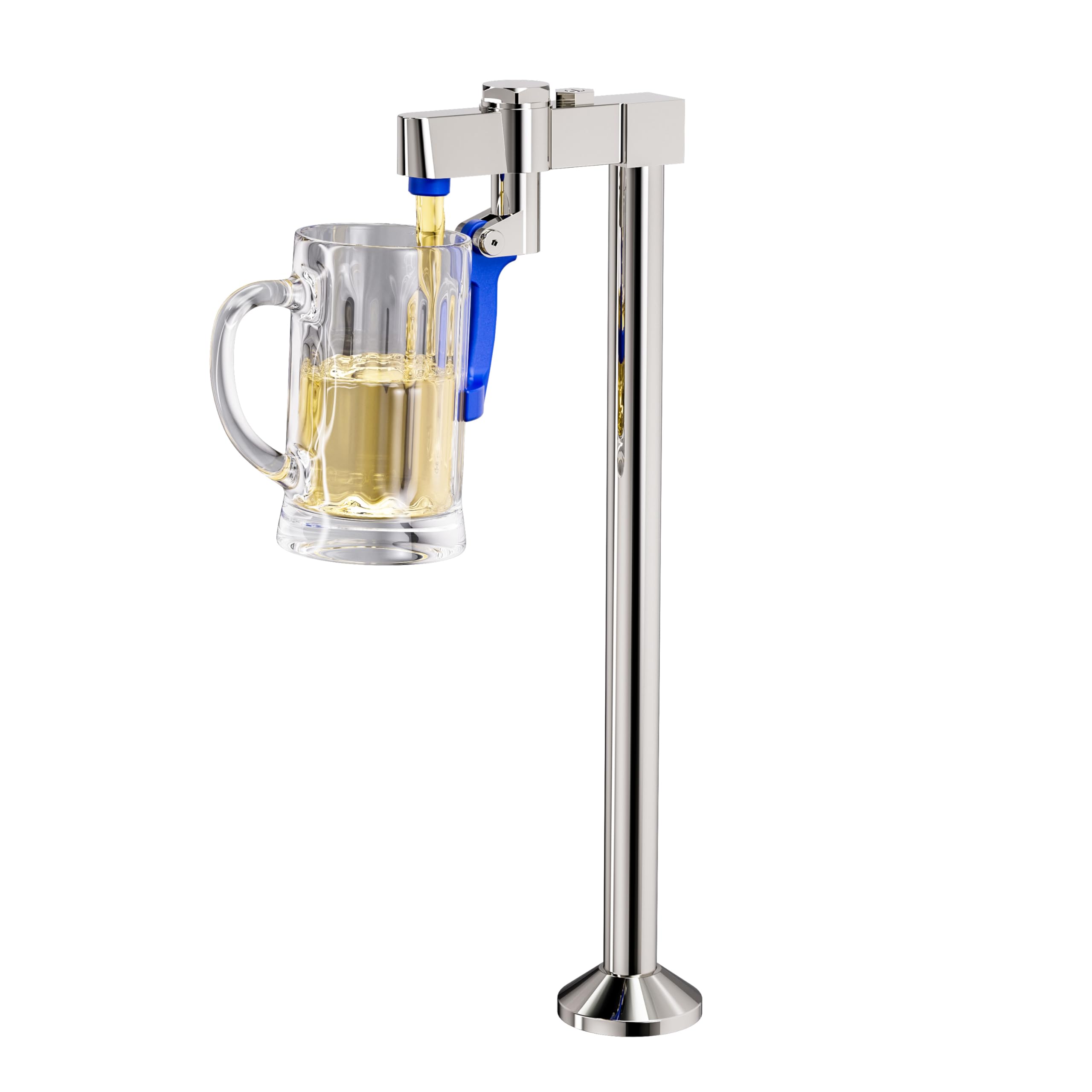 iVIGA 14" Deck Mount Glass Filler Faucet for Stainless Steel Glass Filling Station Water Station with G1/2" Male Shank Pedestal and Adapter for Hotel