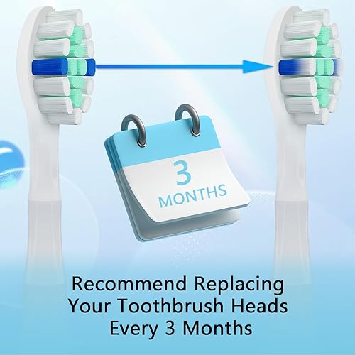 Miniatura 5 de OiDiPi 10 Pack Replacement Toothbrush Heads Compatible with Philips Sonicare Electric Toothbrushes, Brush Head for Phillips Sonicare C1 C2 1100 4100