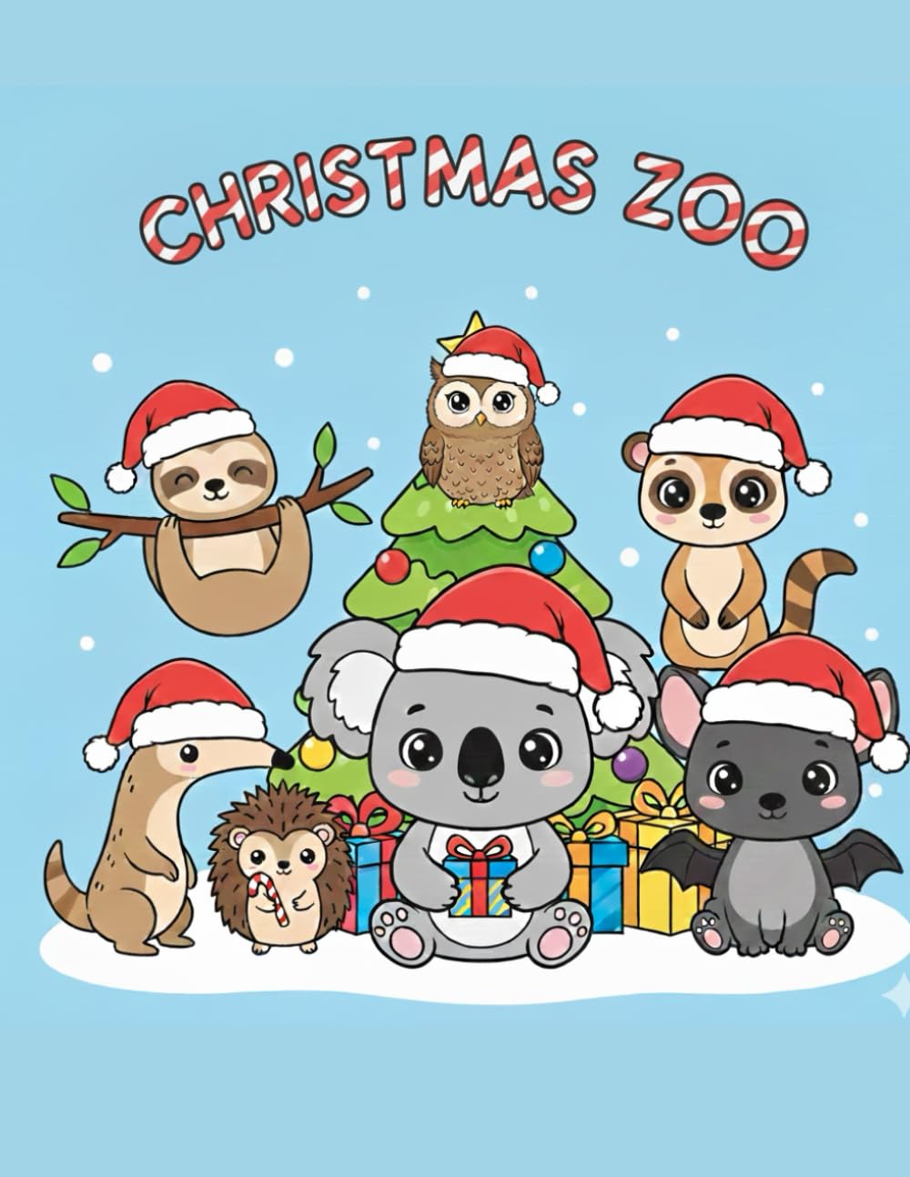 Christmas Zoo Animals Coloring Book: A Fun and Festive Coloring Book for Kids