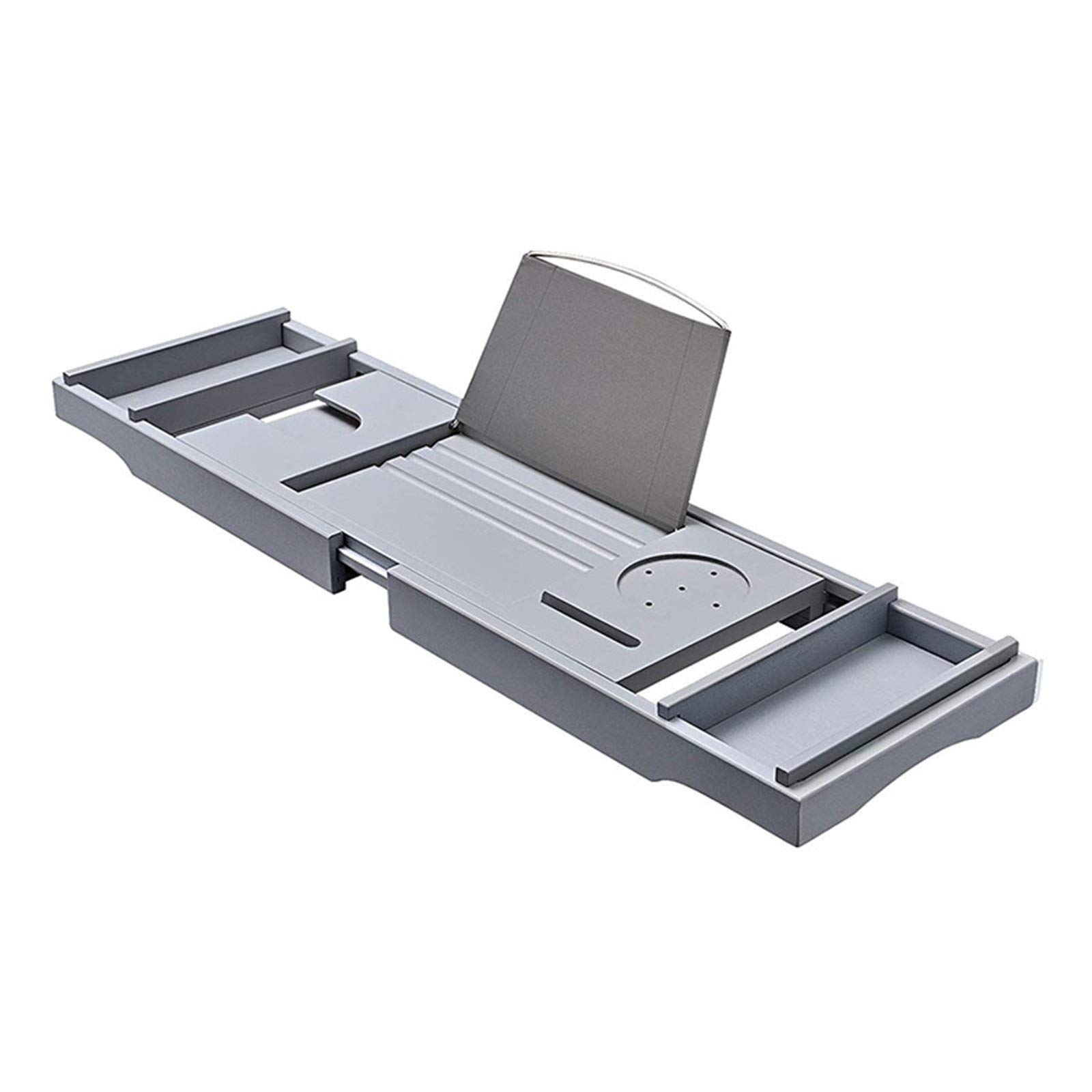 Estante para bañera Bandeja para bañera con Soporte retráctil para baño Multifuncional (Color : Grey, Size : 75x23cm) (Grey 75x23cm)