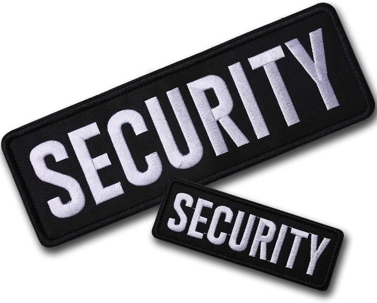 Lサイズ セキュリティパッチ 刺繍入り フック&amp;ループ 警察パッチ タクティカルベスト 警察官警備隊 ユニフォーム ジャケッ