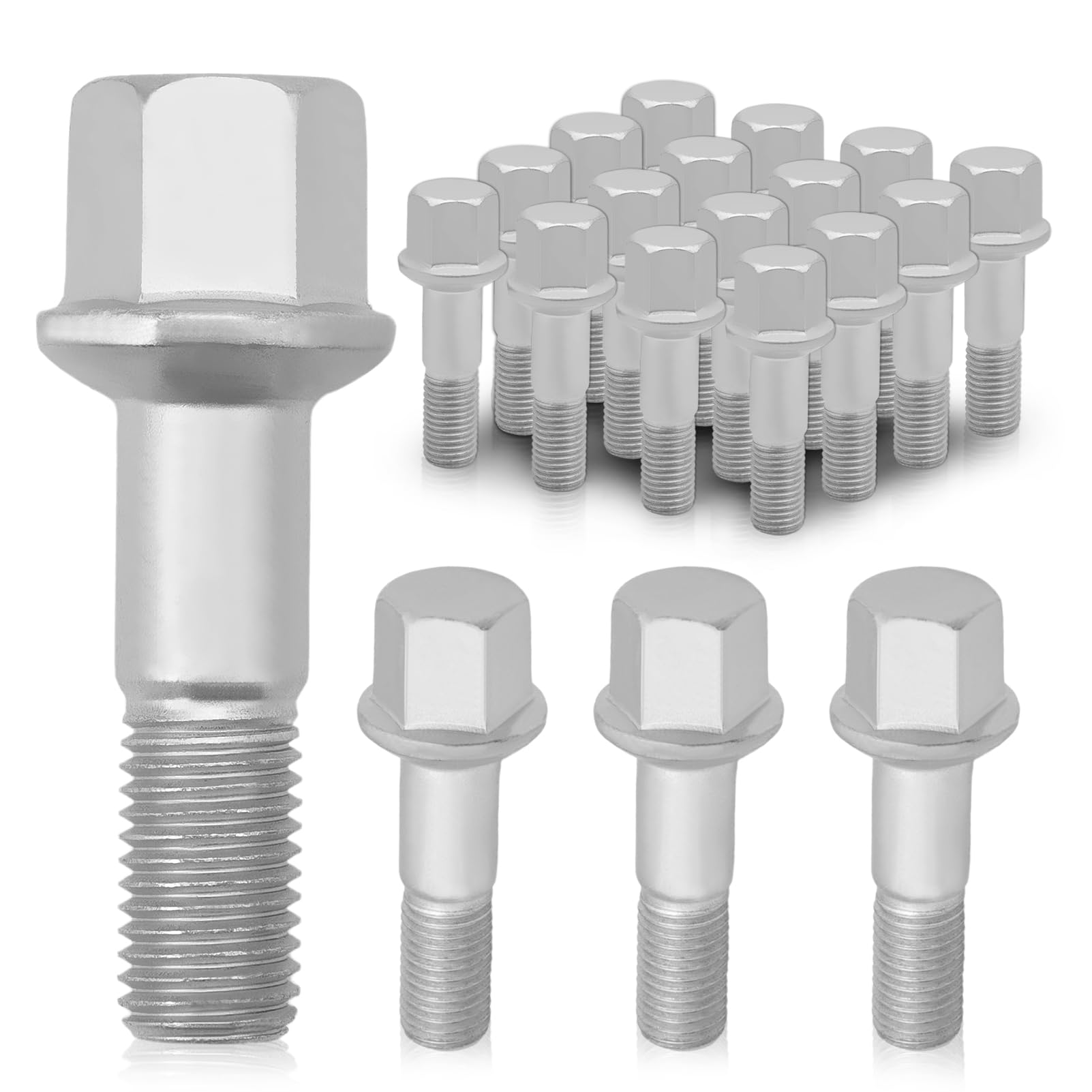 20 x Boulons de Roue pour für A-Klasse W168 C-Klasse W202/W203 E-Klasse W124/ W210 CLK SL R129 SLK R171 Vaneo 414 1982-2011 Boulons 0009904807 A0009904807
