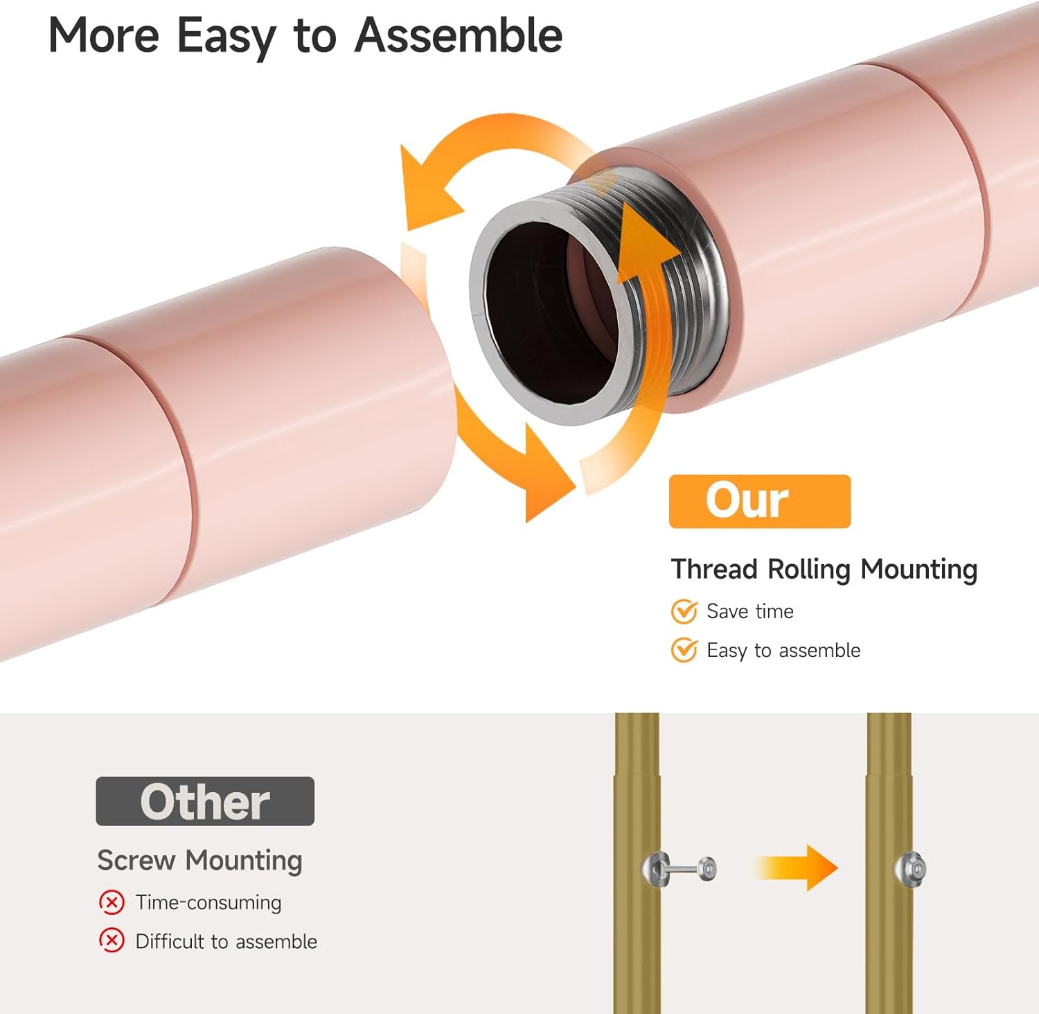 Close-up of threaded pipe connection