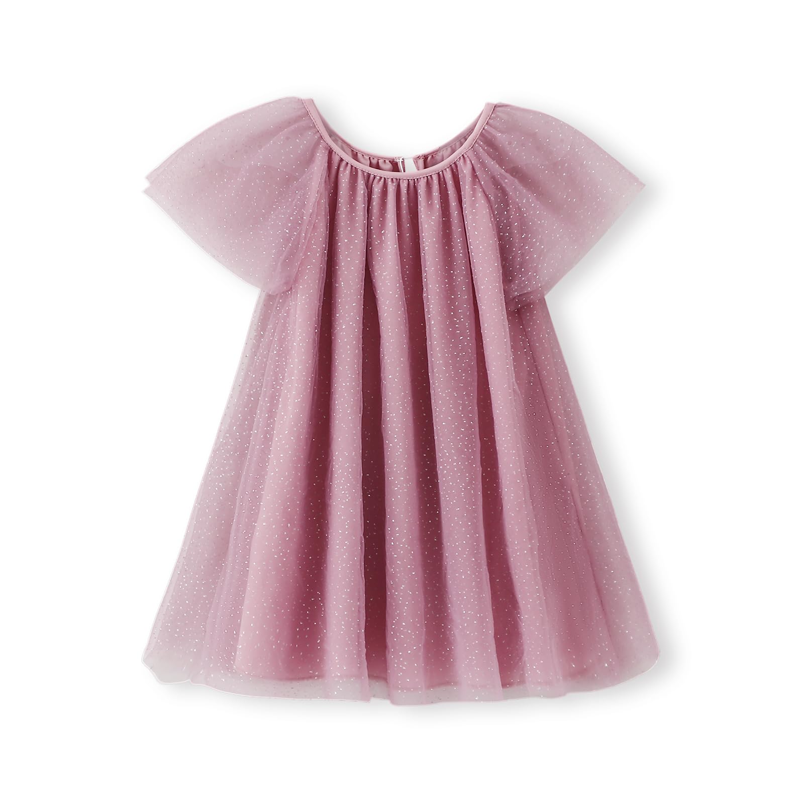 Toddler Girls Tutu Dress Sequin Tulle Short Sleeve Summer Dresses Birthday Casual Sundress