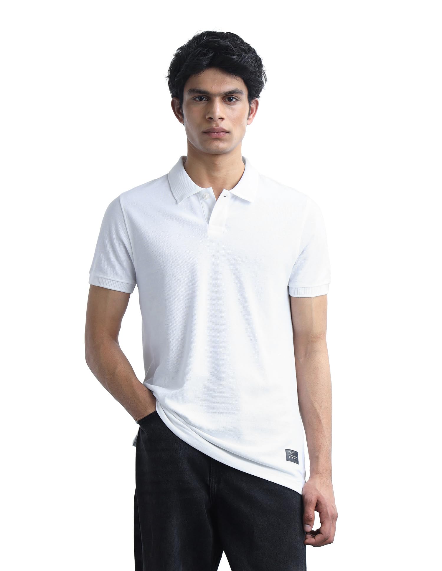 flying machine Men's Regular Fit Polo T-Shirt | Solid Pattern-picture-35