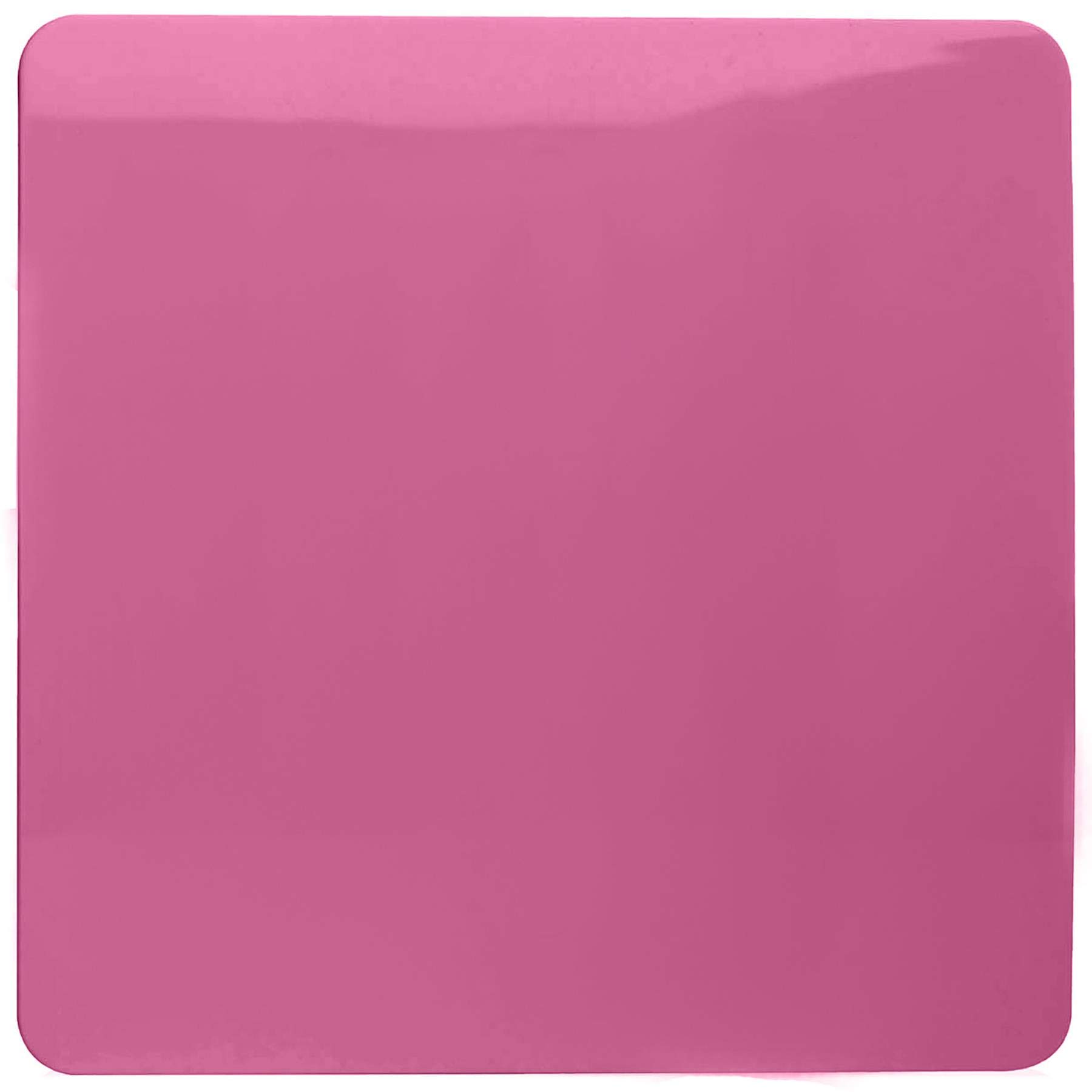 Trendi Artistic Modern Glossy Tactile Single Blanking Plate Pink