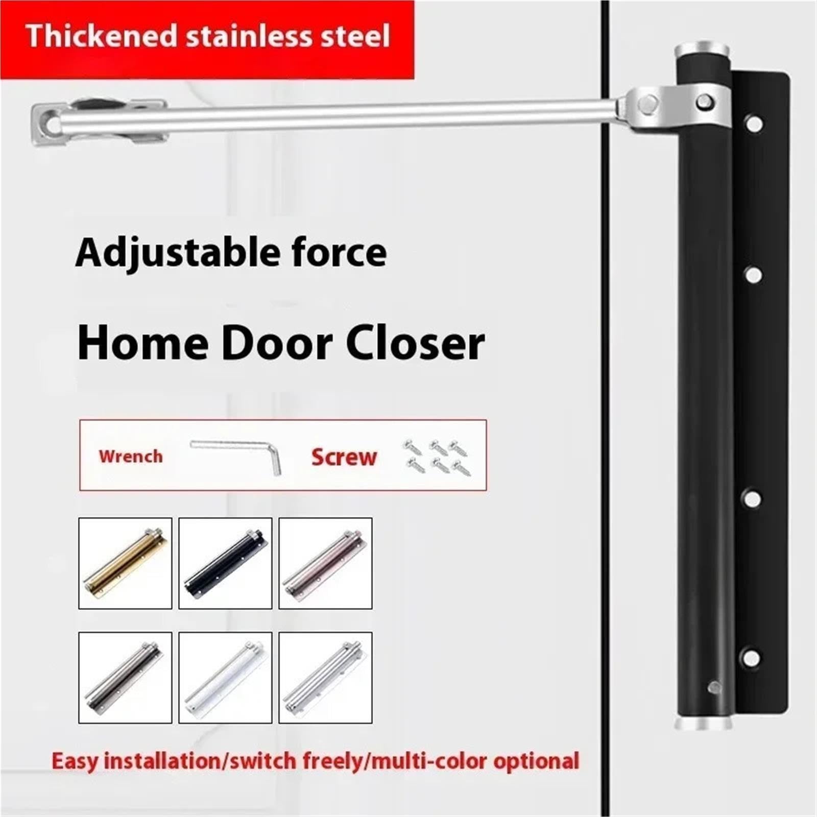 Ferme Porte Ferme-porte automatique réglable en aluminium