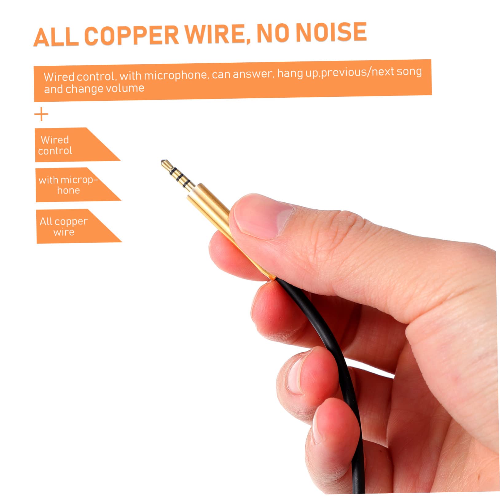 HOMSFOU 3stücke Headphone Audio Kabel Mit Steuerung Für Flexibles Und Strapazierfähiges Verlängerungskabel Für Kopfhörer Und Headsets Für Musik Und Anrufe