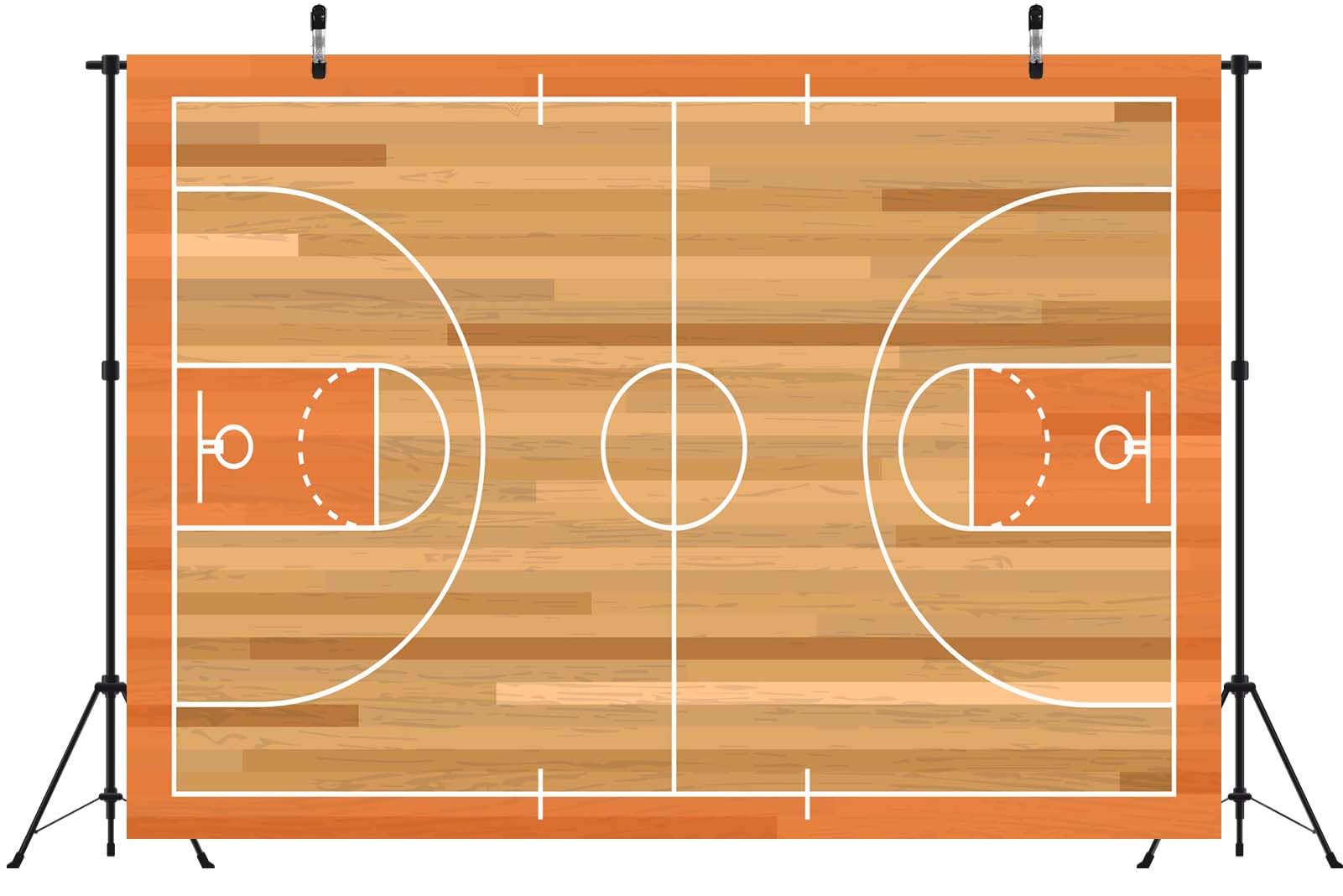 BELECO 3.6x3m Telo sfondo campo da basket | Pallacanestro texture legno sfondo tema sport decorazione compleanno bimbi banner studio foto