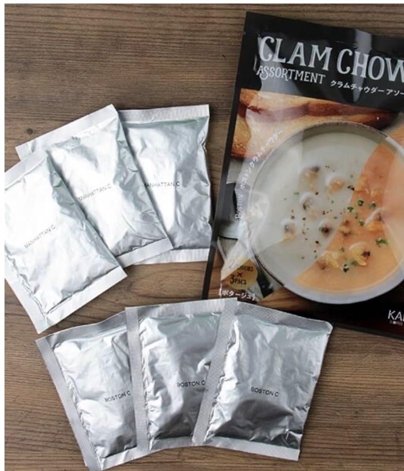 Amazon.co.jp: クラムチャウダースープアソート6食入×3パック 2種類の
