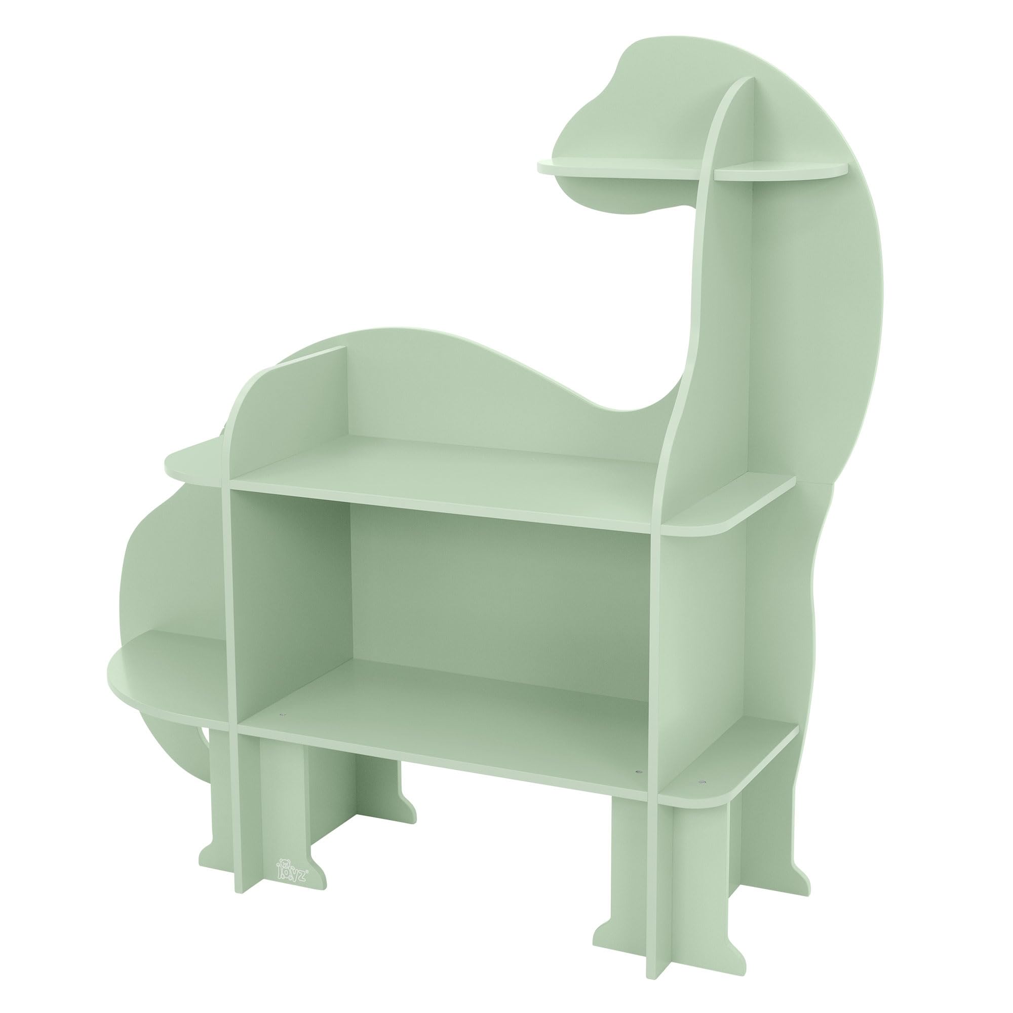 Joyz Étagère pour Enfants 3 Niveaux, Dinosaure, Étagère à Jouets en Bois avec Compartiments Ouverts, 110x31x110 cm, Étagère Murale à Livres, Meuble de Rangement pour Chambre d'enfant