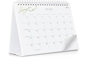 Aesthetic Small 2024-2025 Desk Calendar with Stickers