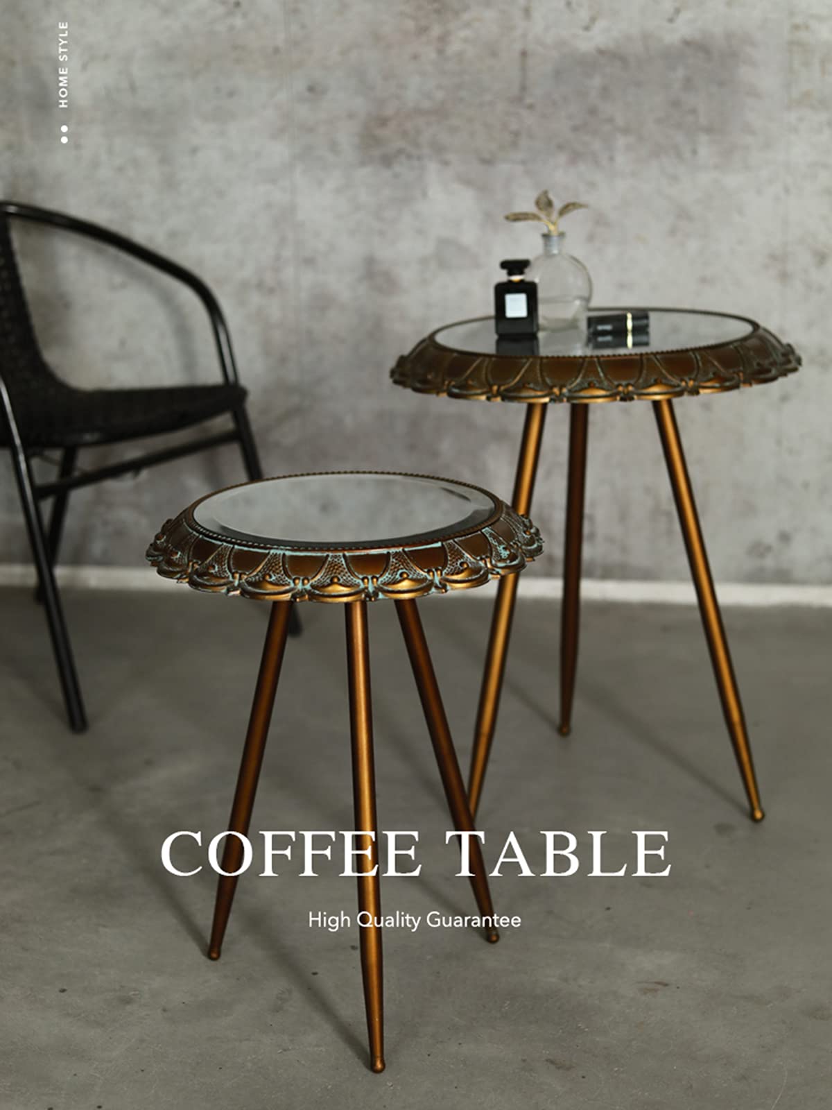 サイドテーブルライトラグジュアリーコーヒーテーブルステンレススチールラウンド2層ペイントティーテーブルクリエイティブリビングルームヴィラ高級家具 Wood Color 100 40cm サイドテーブル Www Qbusinessmagazine Com