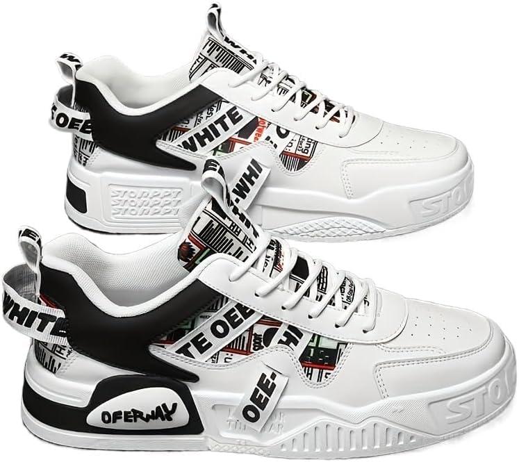 Big Size Men's Fashion Streetwear Skateboarding Sneakers - Non-Slip Lace-Up Shoes2