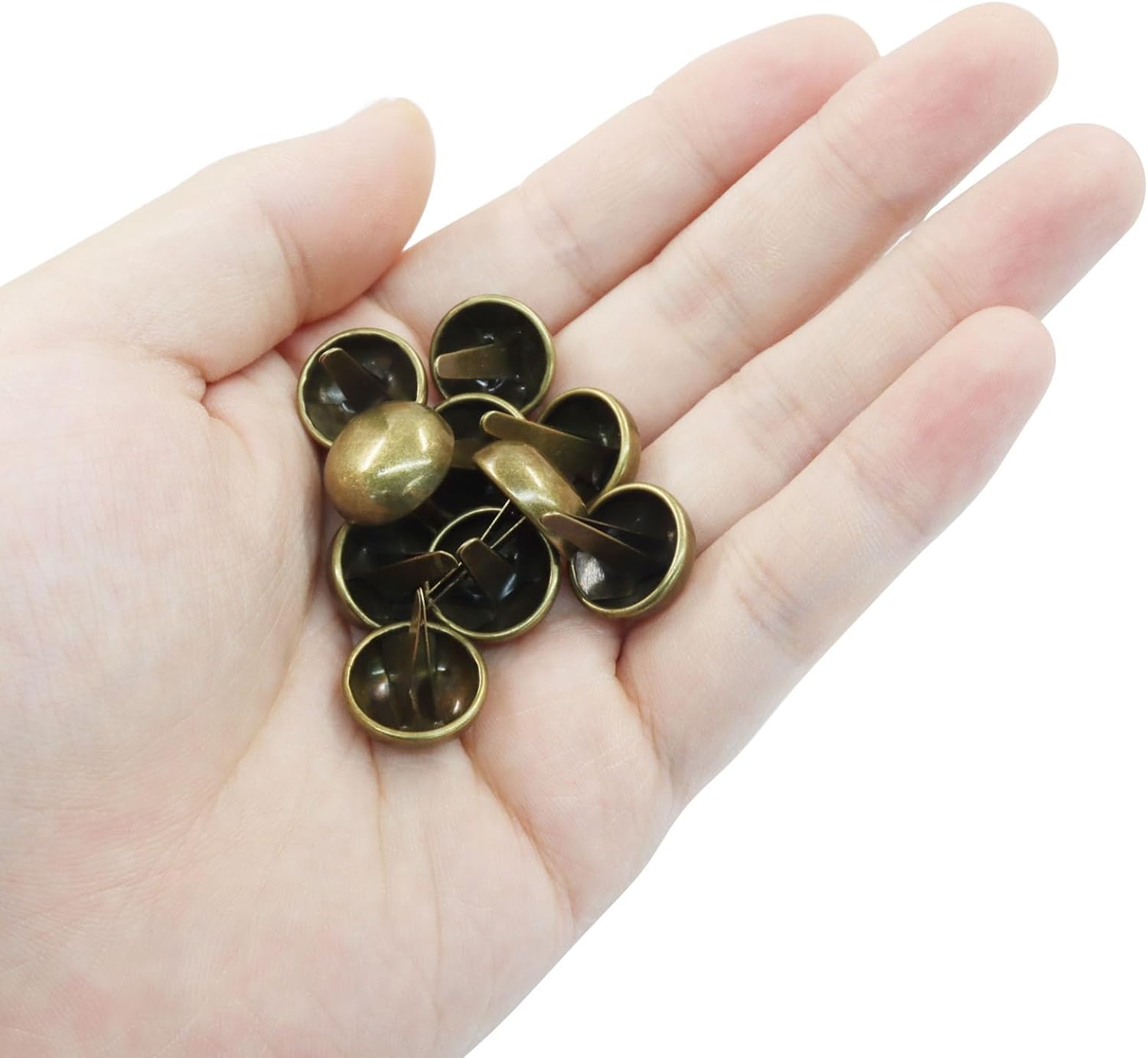 Unlorspy 200Pcs Bronze Durable Metal Bag Feet Studs, Decorative Purse Feet Nailheads Stylish Handbag Feet, Spike Nailheads for Leather Craft/DIY Enthusiasts