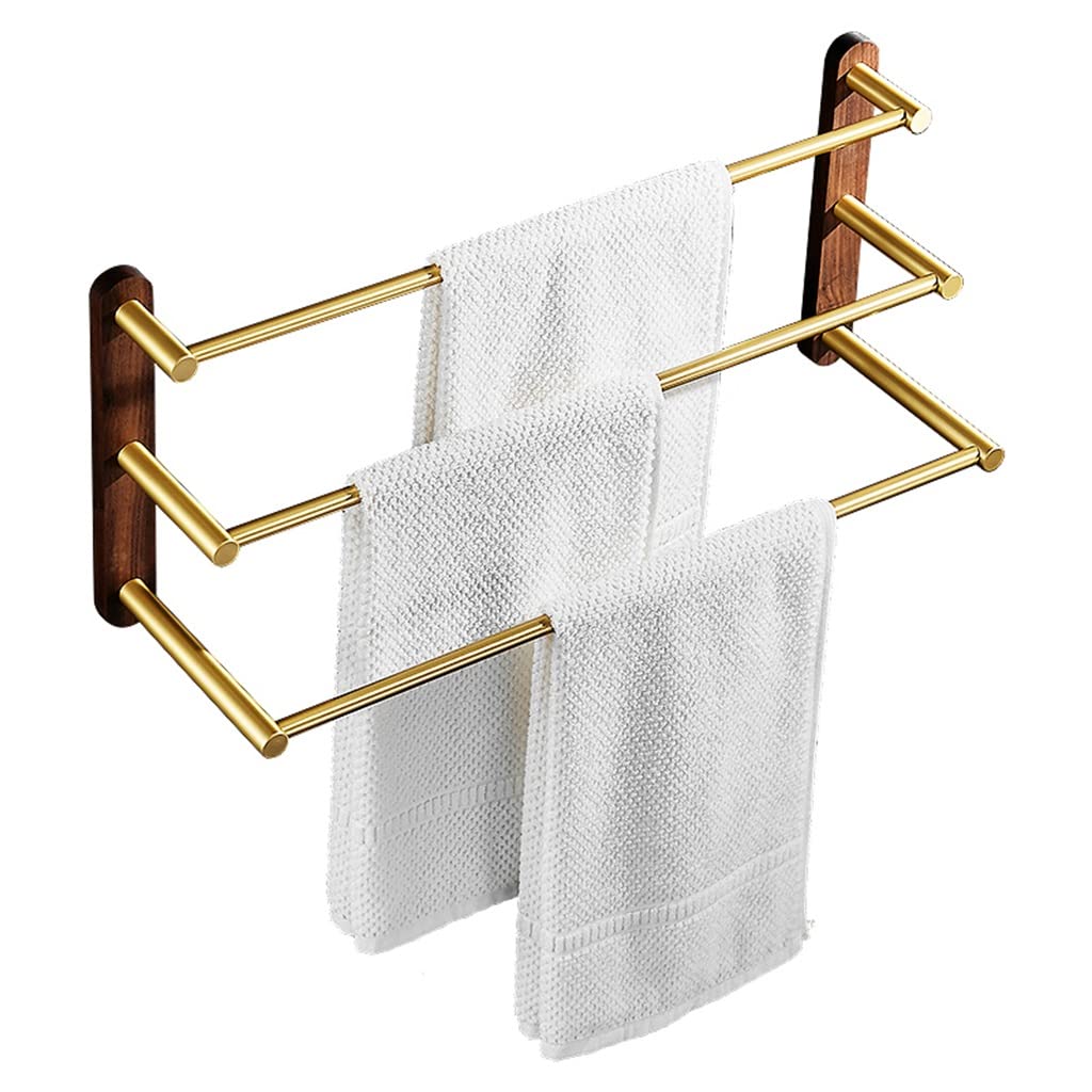 Portasciugamani da Bagno in Alluminio da Parete 30/40/50 Cm Portasciugamani in Legno Accessori da Bagno (A 30CM)
