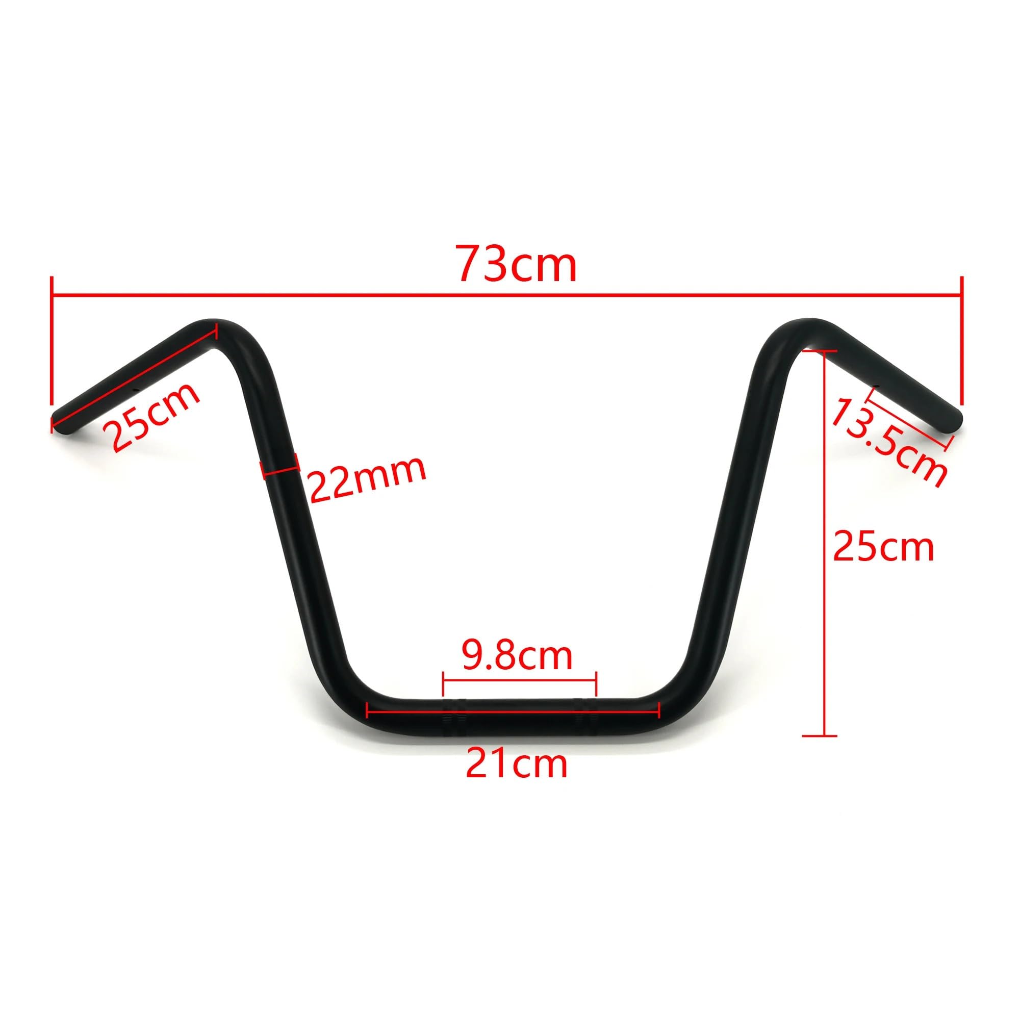 kierownica motocyklowa 22mm bardzo wysoki motocykl uchwyt do skutera rower retro Bobber Chopper Cruiser Dyna Softail kierownica Vintage kierownice motocyklowe(Chrome)