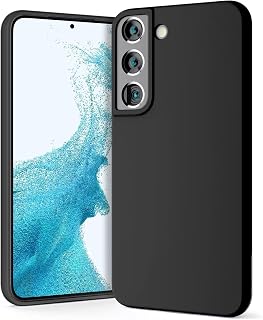 Goospery Liquid Silicone Designed for Galaxy S22 Case (6.1 inches) Silky-Soft Touch Full Body Protection Shockproof Cover Case with Soft Microfiber Lining (Black) S22-SLC-BLK