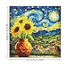 Starry Night Puzzle 1000 Pieces-Moonlit Night, Sunflower Puzzles for Adults 1000 Pieces, Jigsaw Puzzle Stained Glass, Difficult Jigsaw Puzzles for Family, Finished Size 23.98 * 23.98