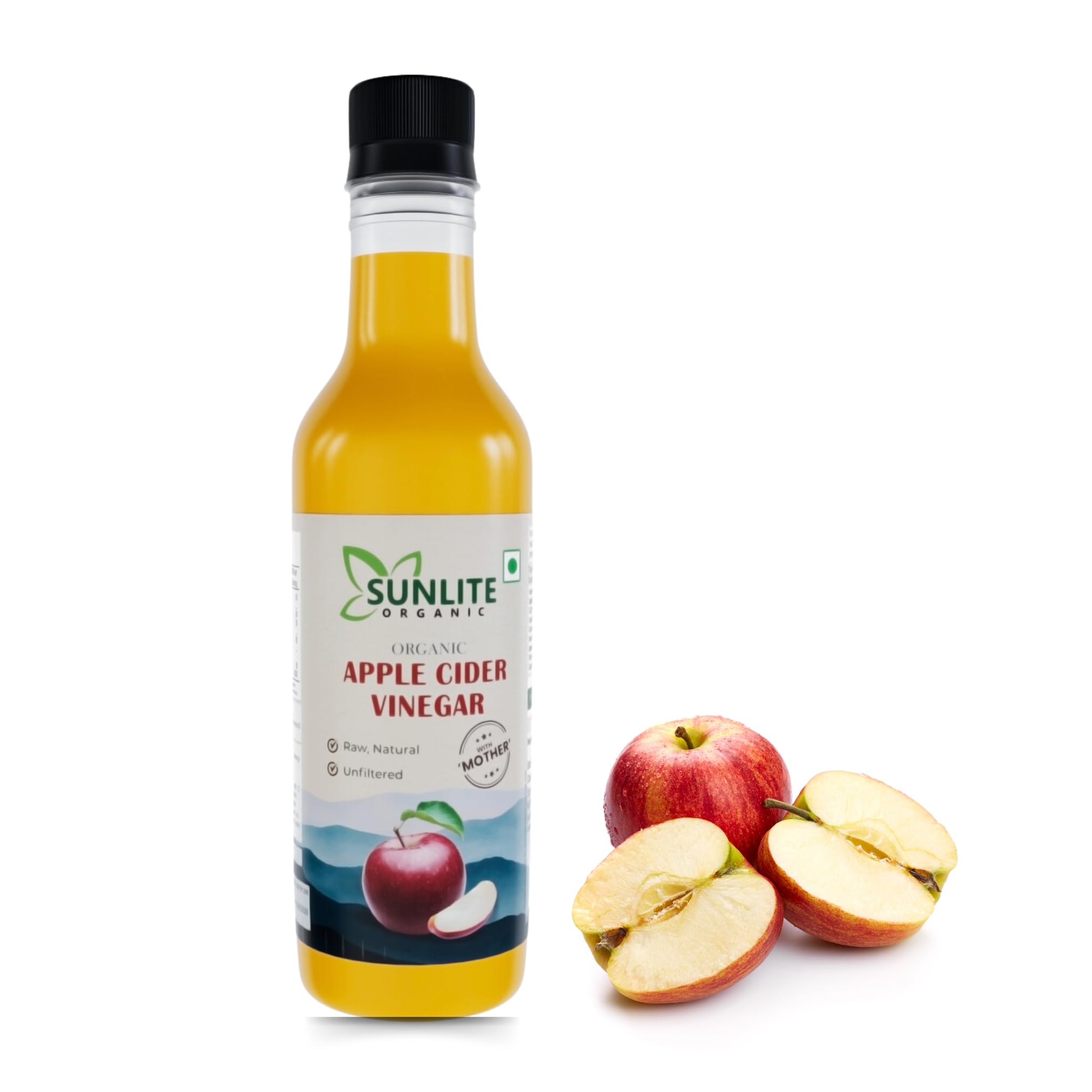 SUNLITE ORGANIC Apple Cider Vinegar - 500ml, Organic Apples Vinegar with Probiotics, Raw, Unfiltered & Unpasteurized, Helps with Weight Management, Reduces Bloating, Promotes Healthy Skin and Hair (B0D14WGXZQ) Amazon Price History, Amazon Price Tracker