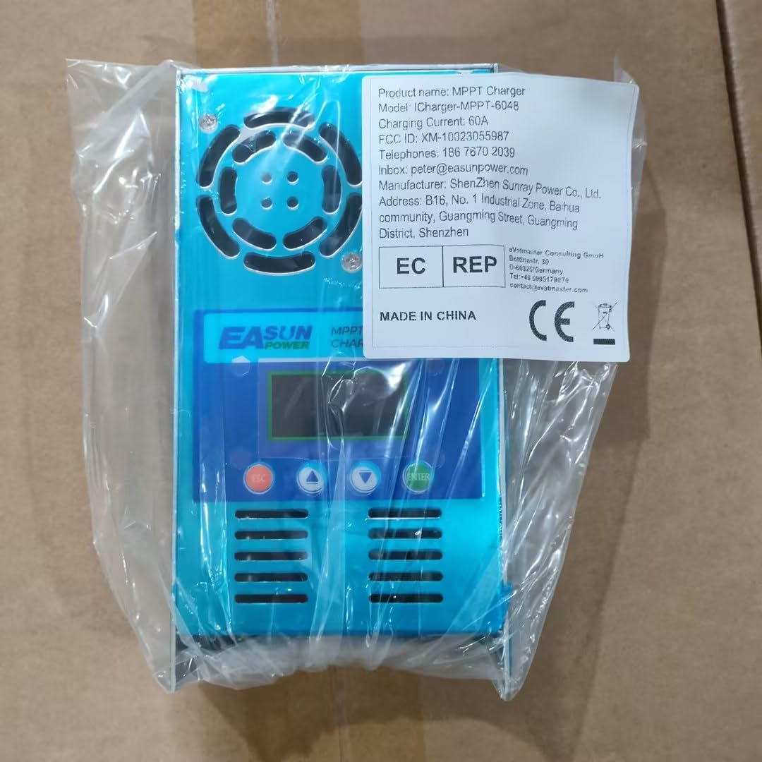 POWLAND MPPT Solar Charge Controller in packaging with product label