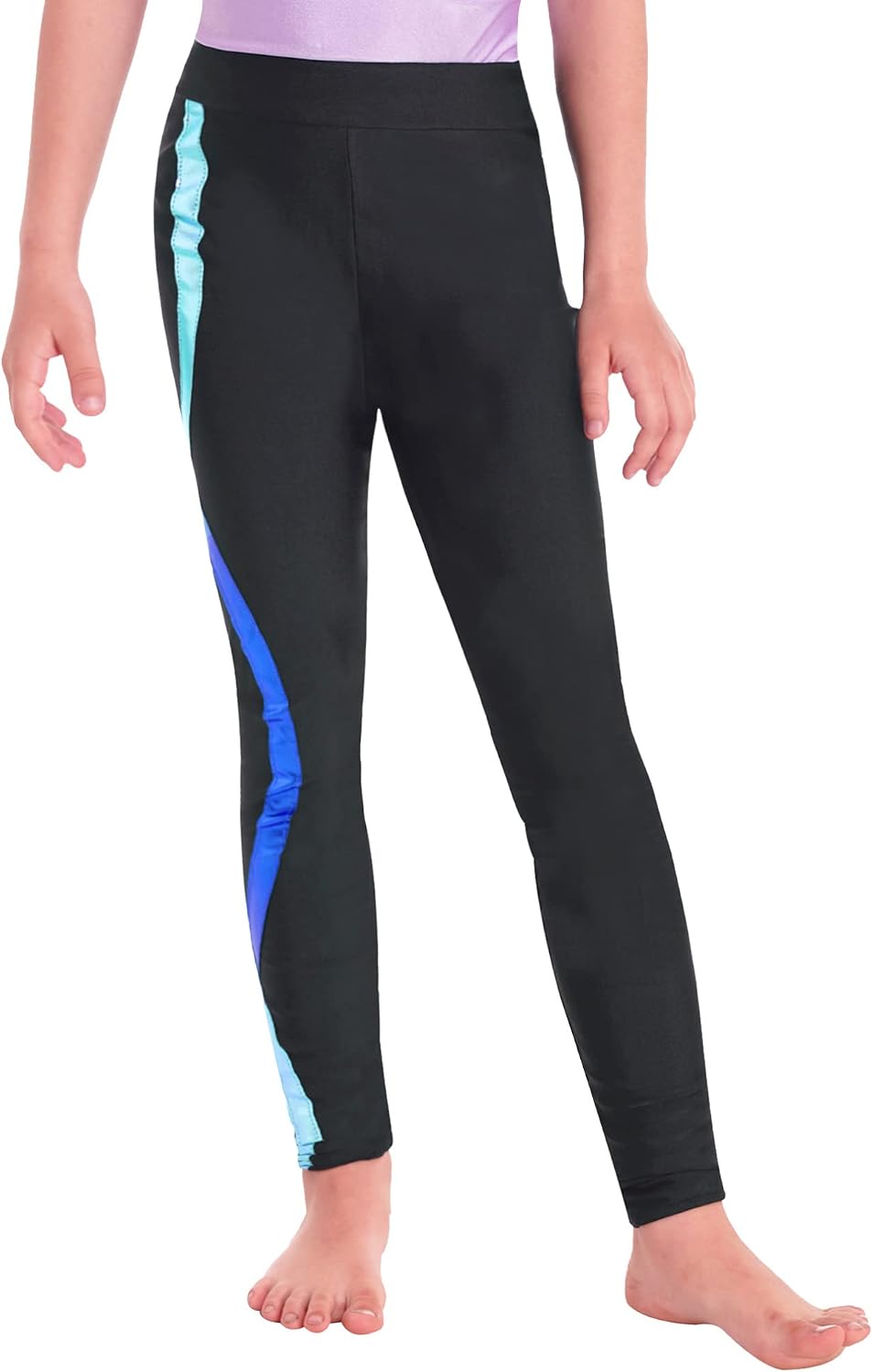 Agoky Kids Girls Athletic Yoga Leggings Stretch Slim Fit Tights Girls Gym Active Sport Dance Training Casual Pants Activewear