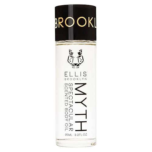 Ellis Brooklyn MYTH Spectacular - Aceite corporal perfumado, bergamota jazmín pachulí, cuidado de la piel hidratante vegano limpio, 3.2 fl oz
