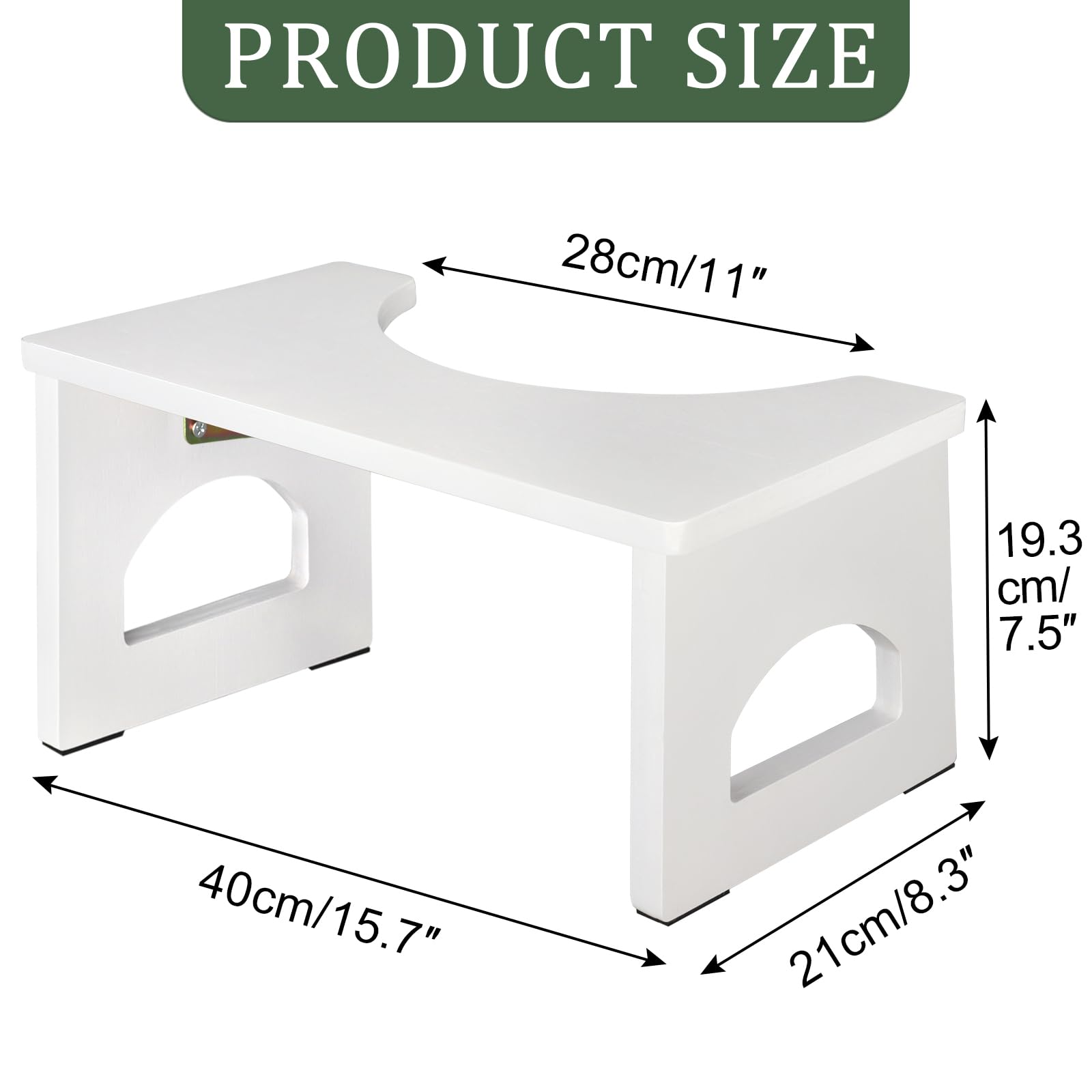 Tabouret De Toilette En Bambou – Forme En C, Angle 35°, Antidérapant, Pour Une Position Naturelle