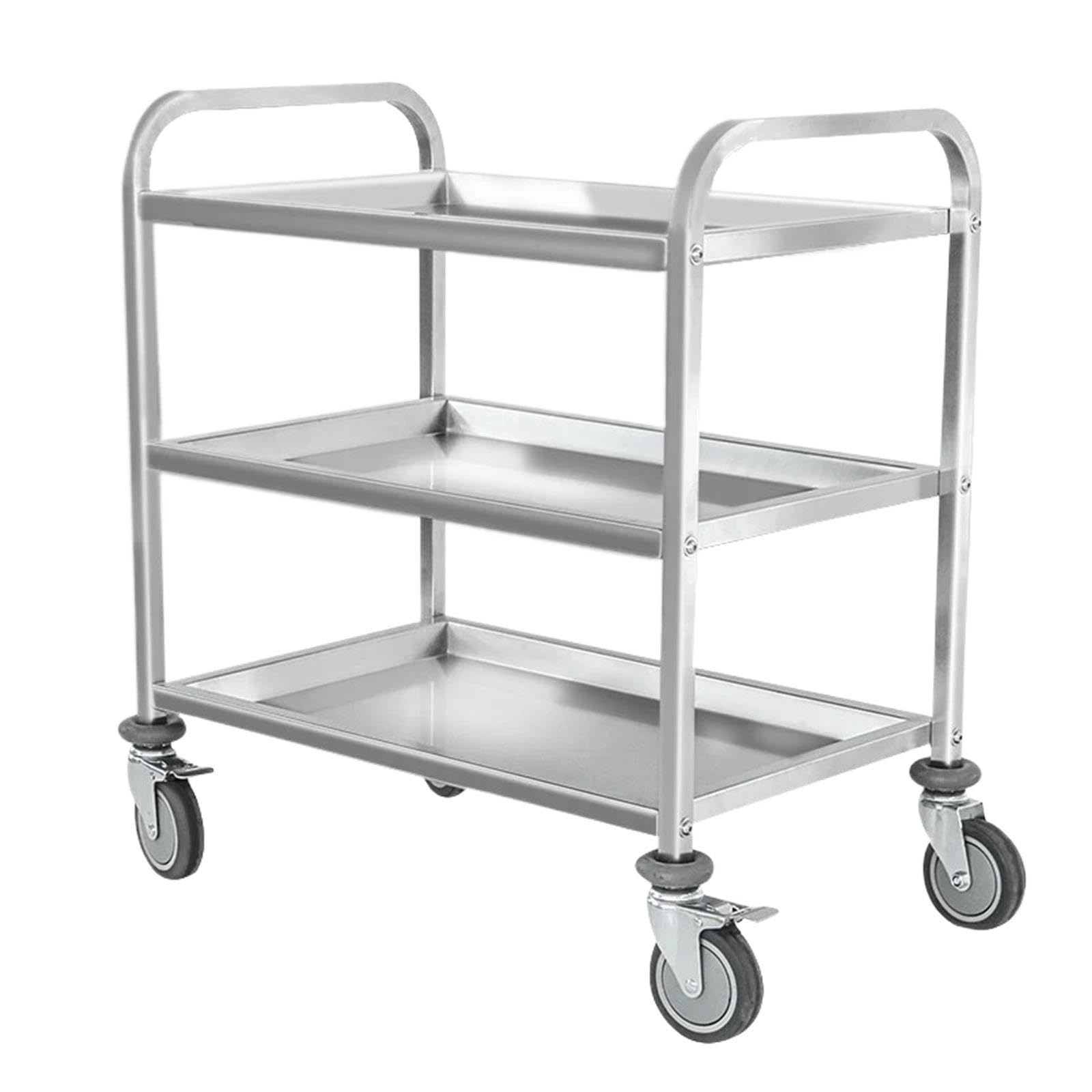 Carrito de acero inoxidable Carro de comedor engrosado acero inoxidable