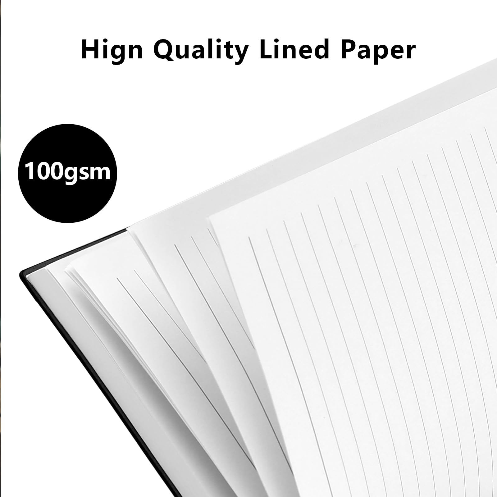 Notebook A4, Thick A4 Notebook Hardback Journal Notebook 320 Pages 100GSM A4 Lined Note Book - Image 4